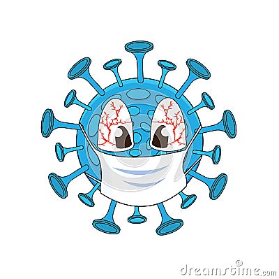 Evil monster molecule coronavirus COVID-19 Stock Photo